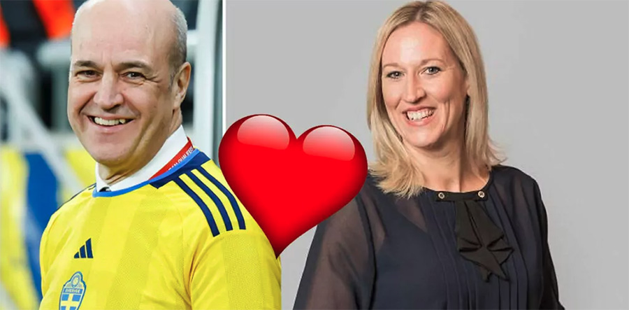 Frederik Reinfeldt bekräftar nya kärlekslyckan med Anna, 45