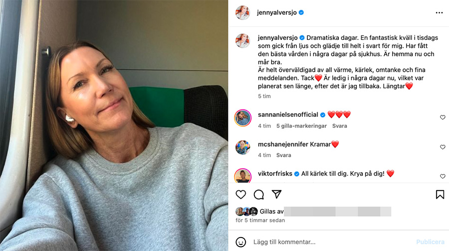 Jenny Alversjös gripande ord om kollapsen: "Dramatiskt!"