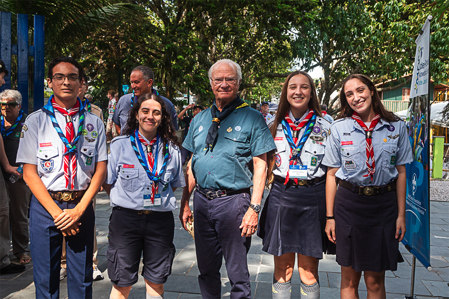 Bild-Extra: Kungens skoj med scouterna på resan i Brasilien