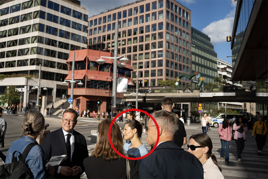 Bild-Extra: Victorias oväntade besök – mitt i Stockholms city