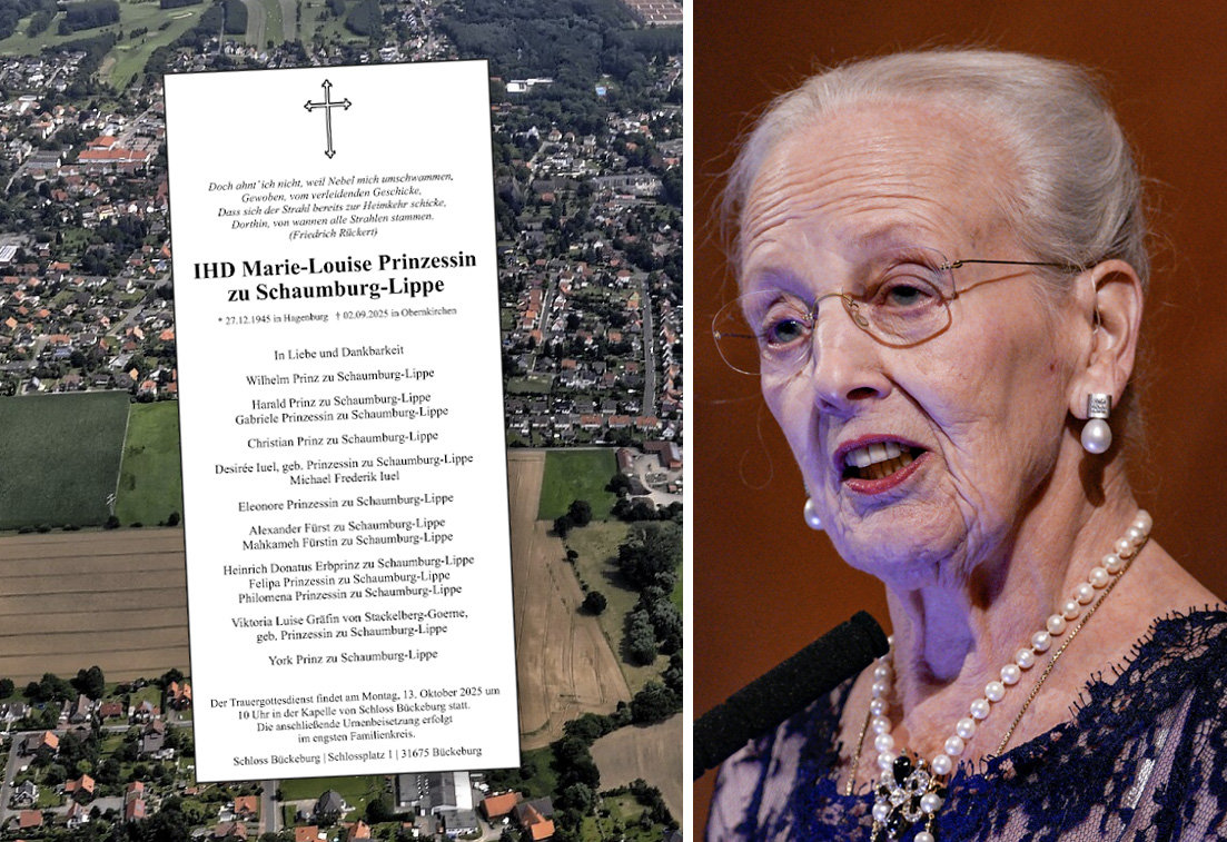 Prinsessans plötsliga död – drottning Margrethe i sorg