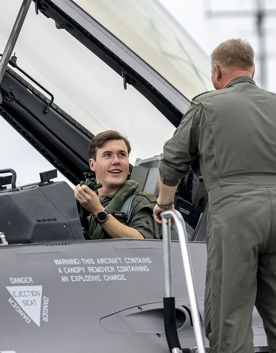 Kronprins Christian i stridsplan – blev Maverick för en dag