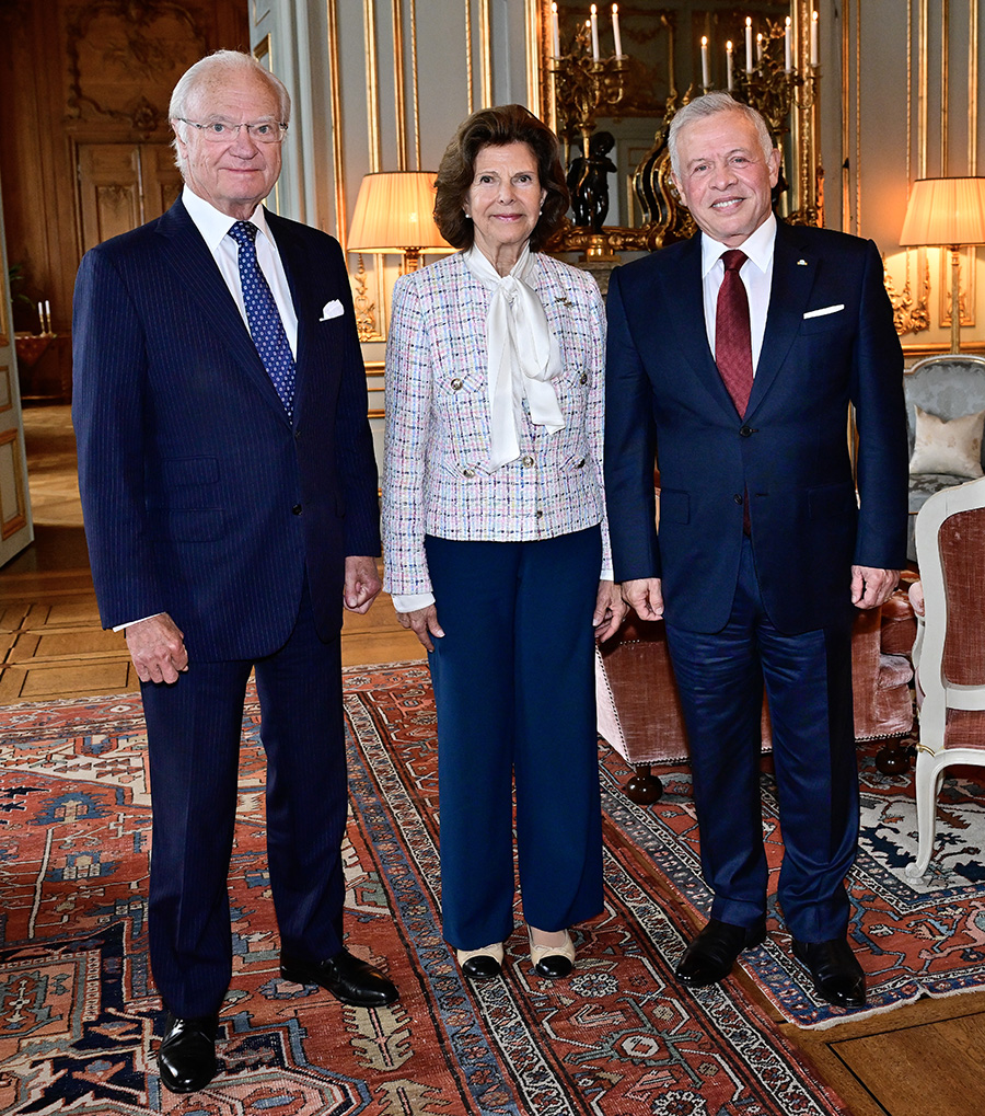 Kungaparet fick oväntat besök – av Jordaniens kung Abdullah