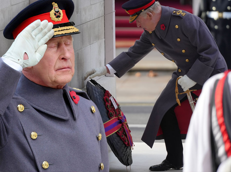 Kung Charles och prins William hedrade hjältarna som mist livet