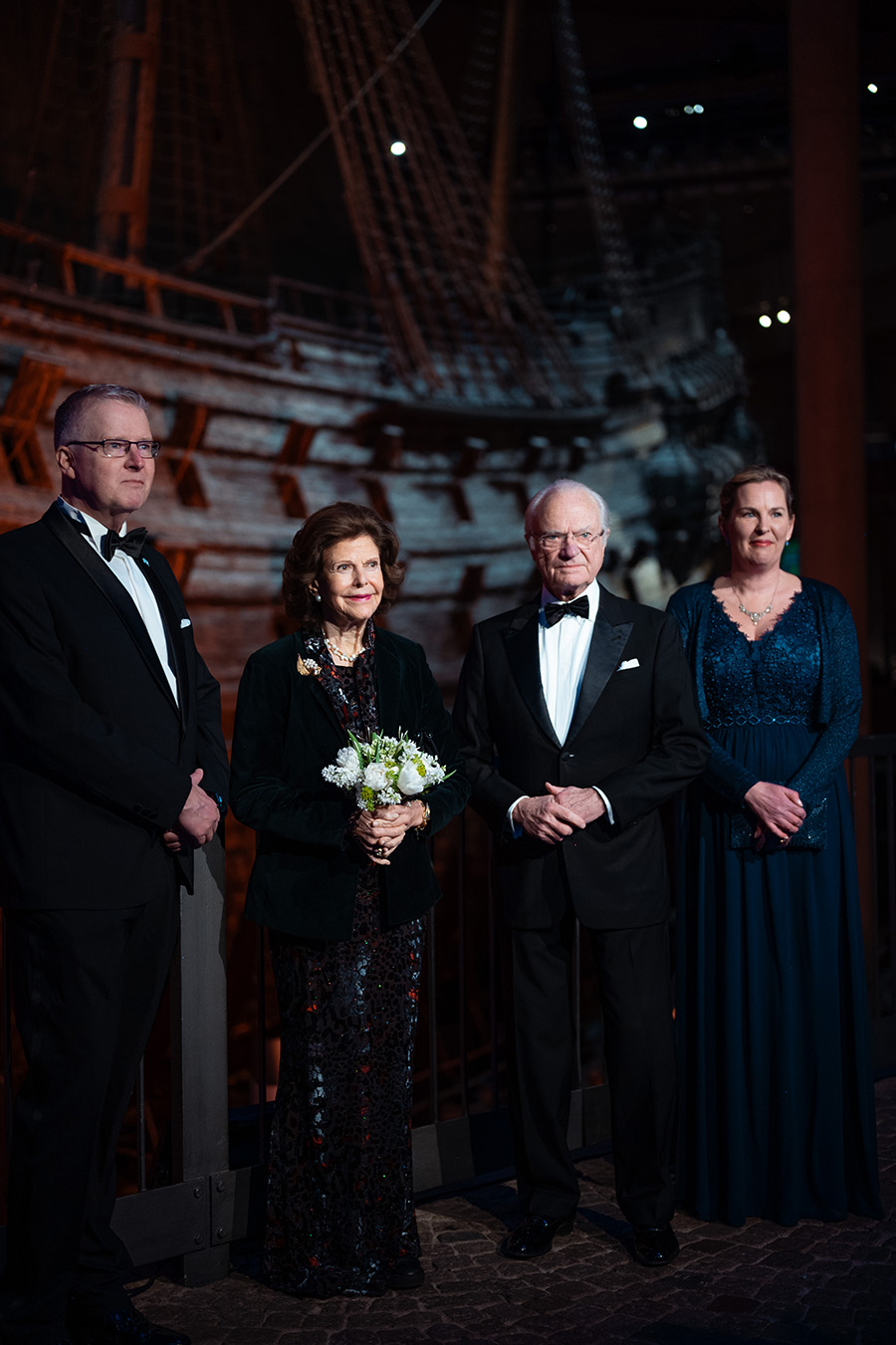 Silvias magiska afton p&aring; Vasamuseet &ndash; glittrade i svart