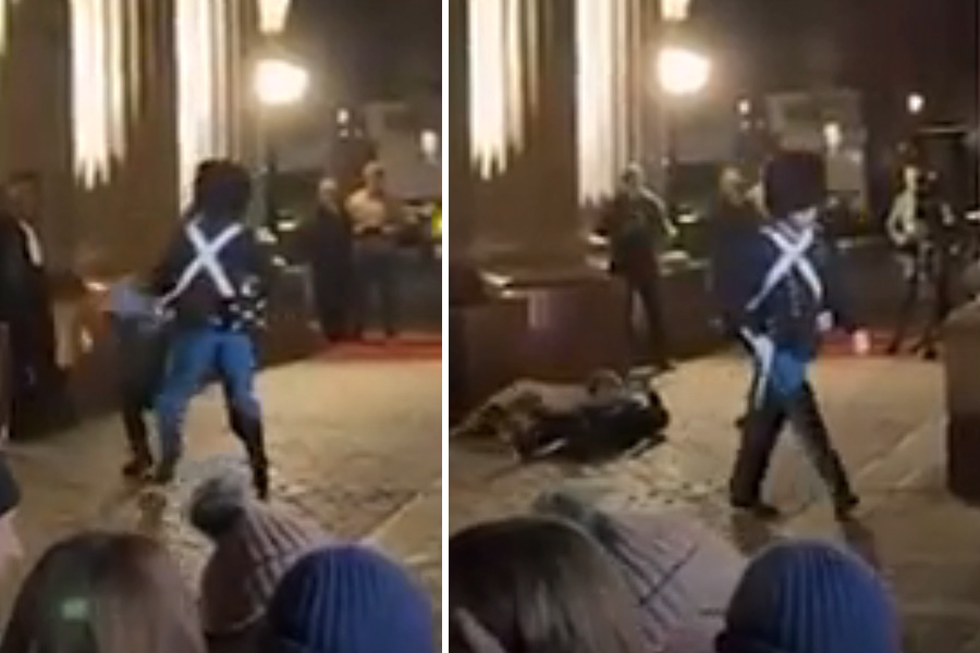 Kungens ny&aring;rsnatt slutade i kaos &ndash; dramat filmades