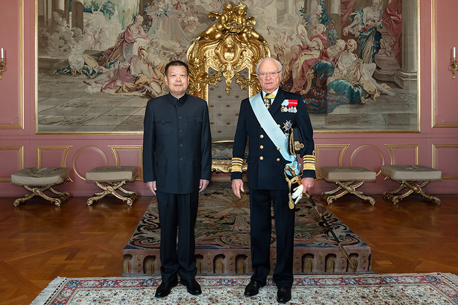 Kungens allvar f&aring;ngas p&aring; bild &ndash; m&auml;rkliga scener p&aring; slottet