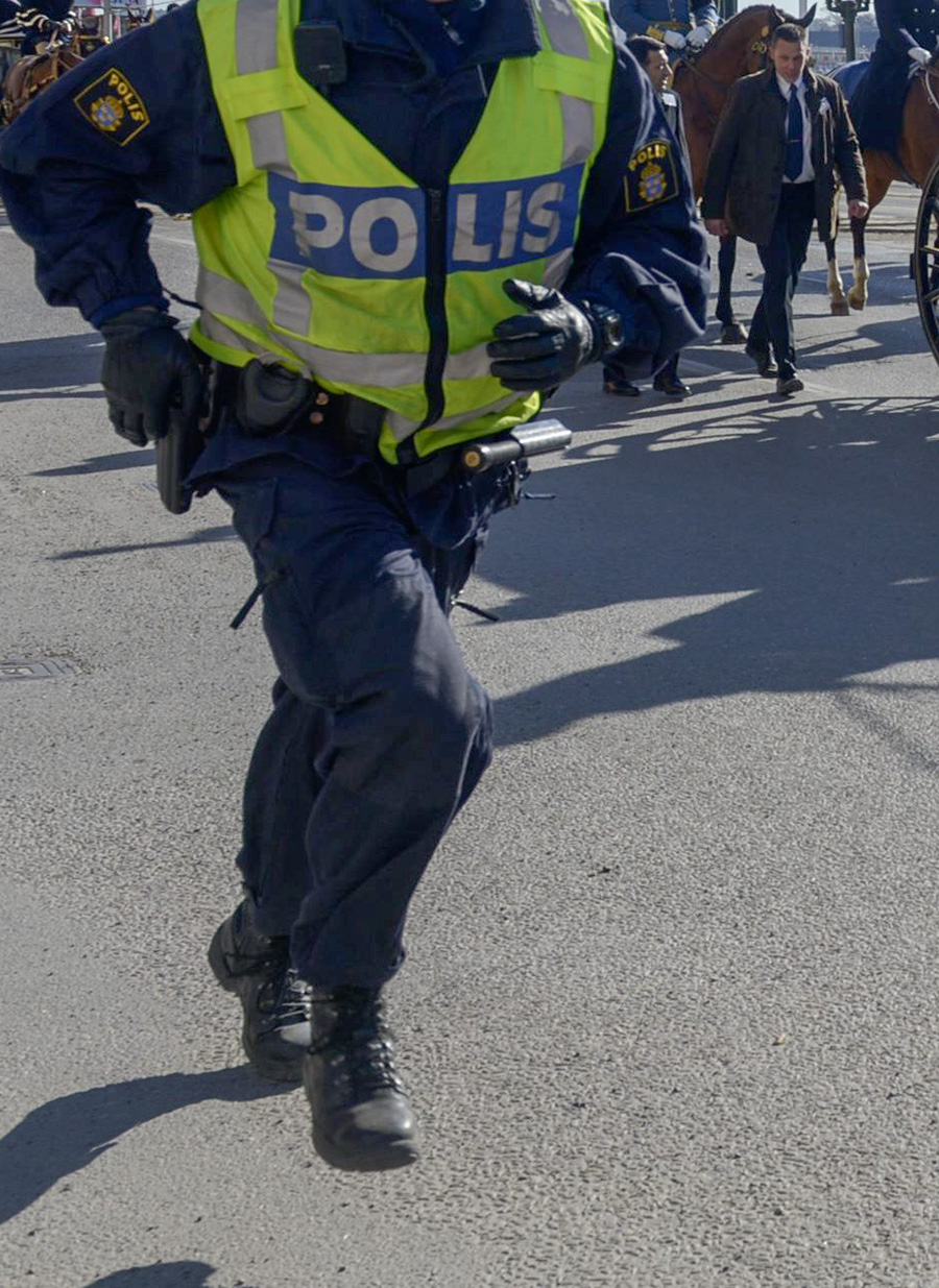 Kungen stoppad av polis &ndash; orden f&aring;r alla att reagera