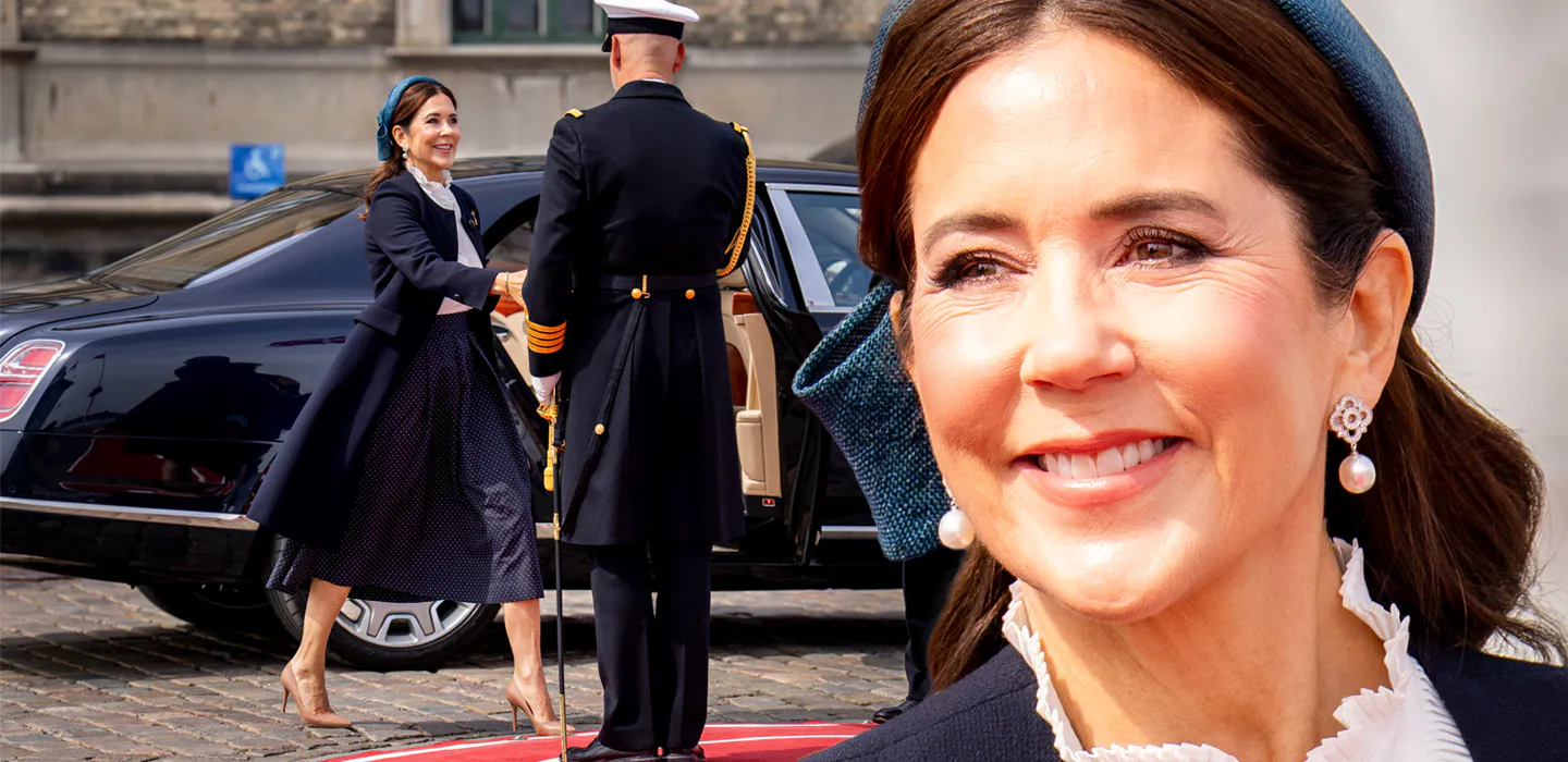 Drottning Marys eleganta entr&eacute; &ndash; h&auml;r stj&auml;l hon showen totalt