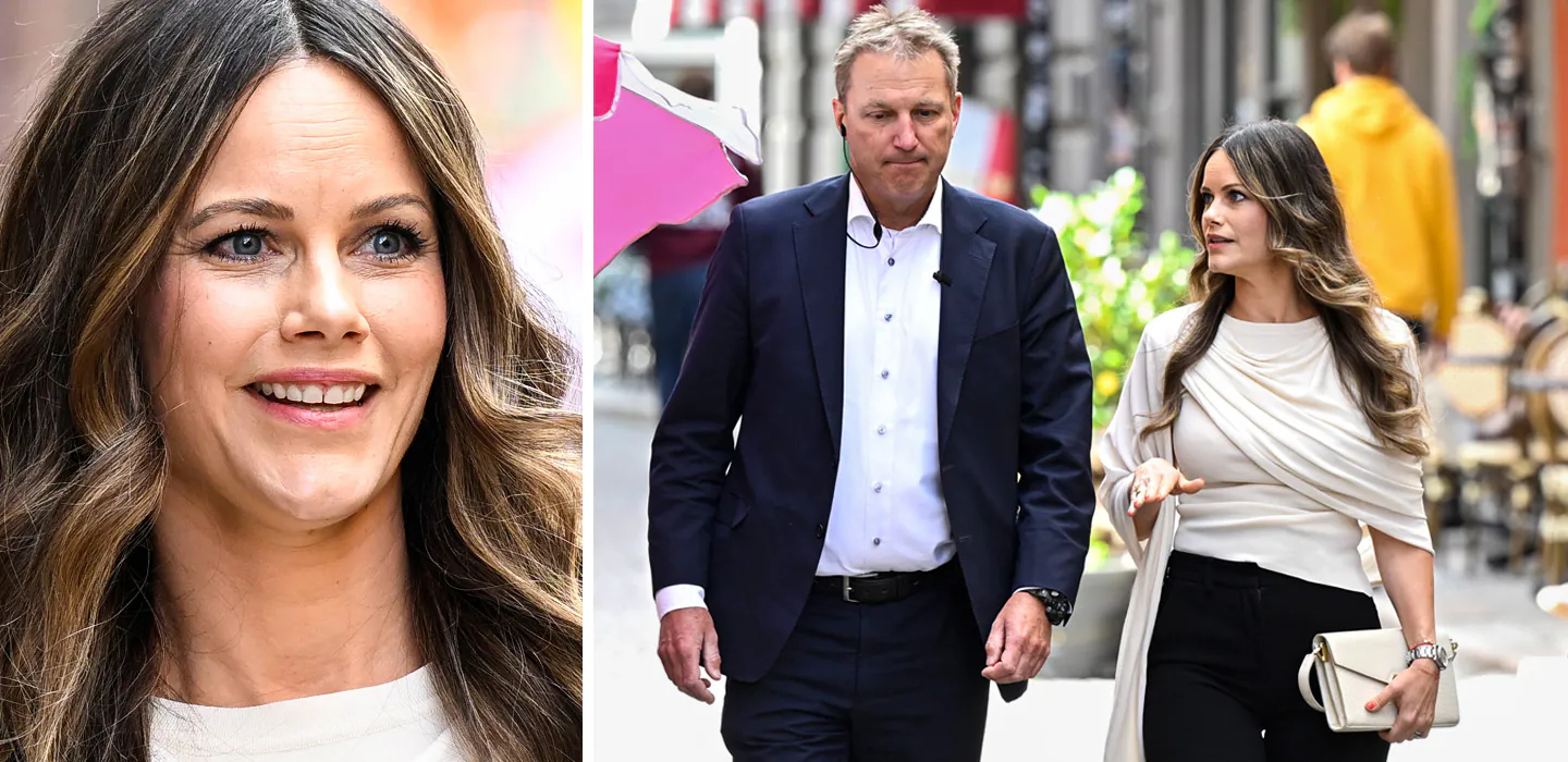 Sofia upptäckt med okänd man på stan – utan prins Carl Philip