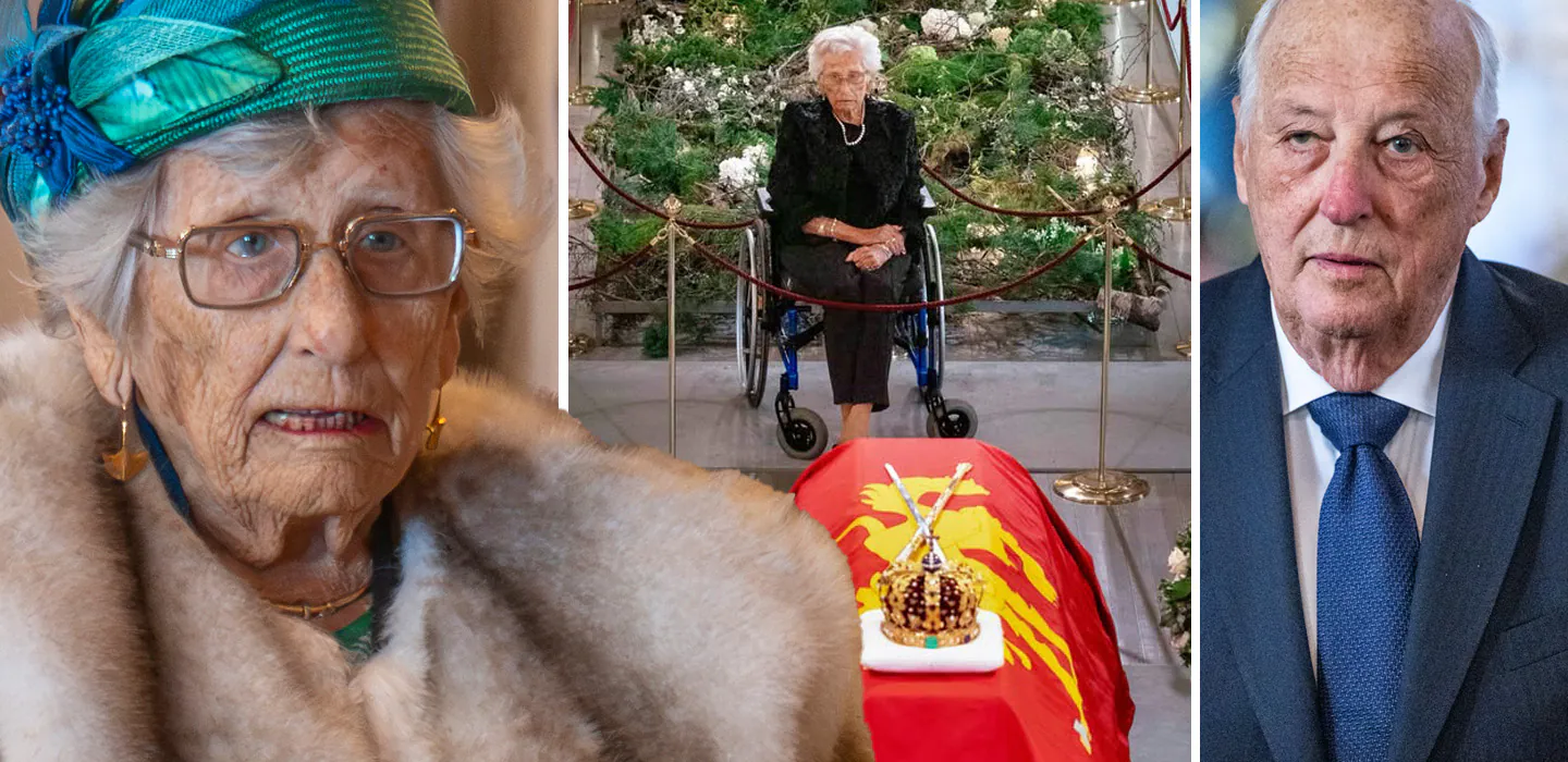 Prinsessan Astrids tunga avsked – helt ensam vid Haralds kista