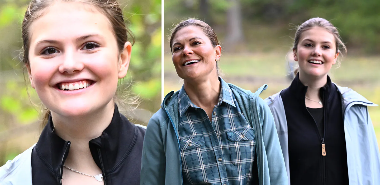 H&auml;r skogsbadar Estelle med Victoria &ndash; ovanliga stunden