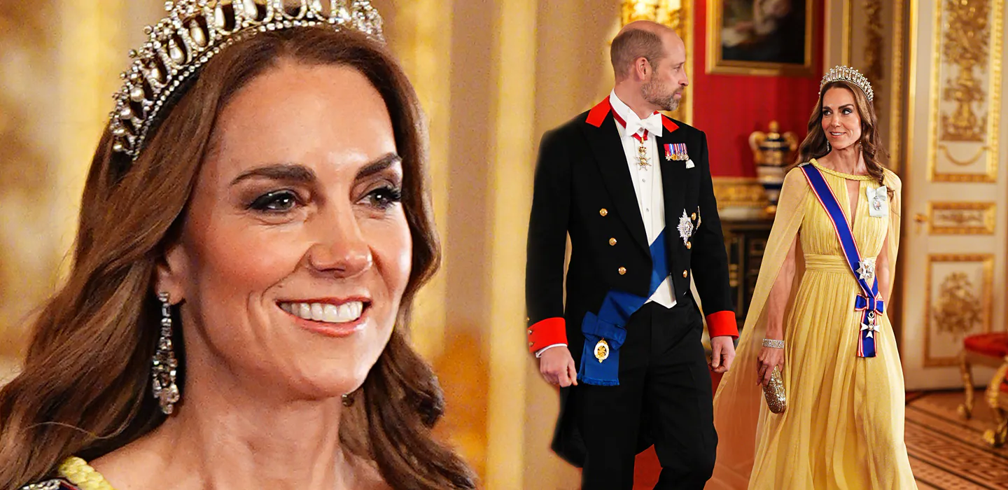 Kate stal showen p&aring; kungens lyxbankett &ndash; bilderna fr&aring;n festen